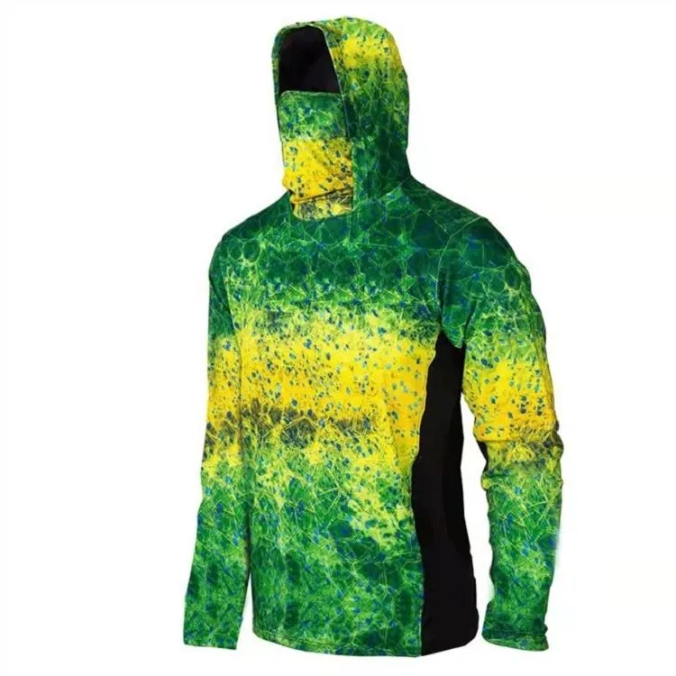 Koszule rybne z długim rękawem i kapturem